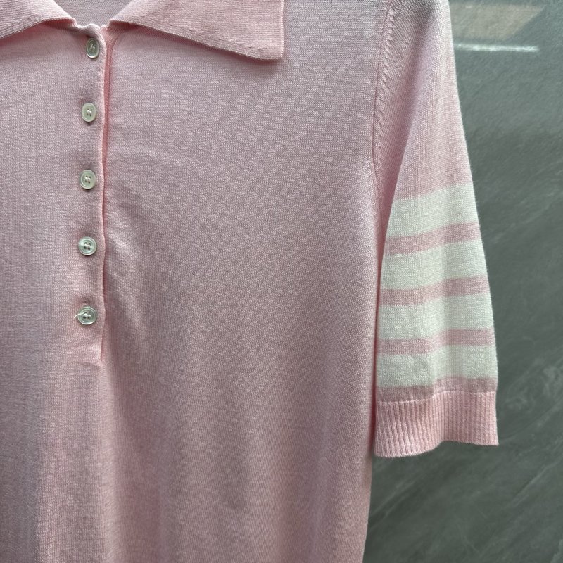 톰브라운 클래식 4 바 울 폴로 반팔 티셔츠 001-258555