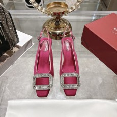 로저 비비에 실크 새틴 다이아몬드 버클 하이힐 샌들 001-258933