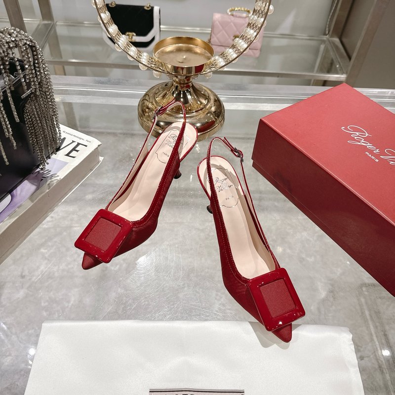RV 스타일 버클 하이힐 샌들 우아한 통근 001-258954