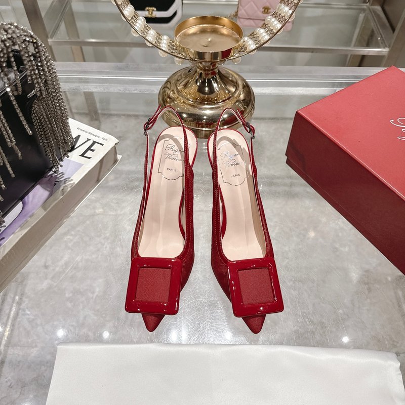 RV 스타일 버클 하이힐 샌들 우아한 통근 001-258954