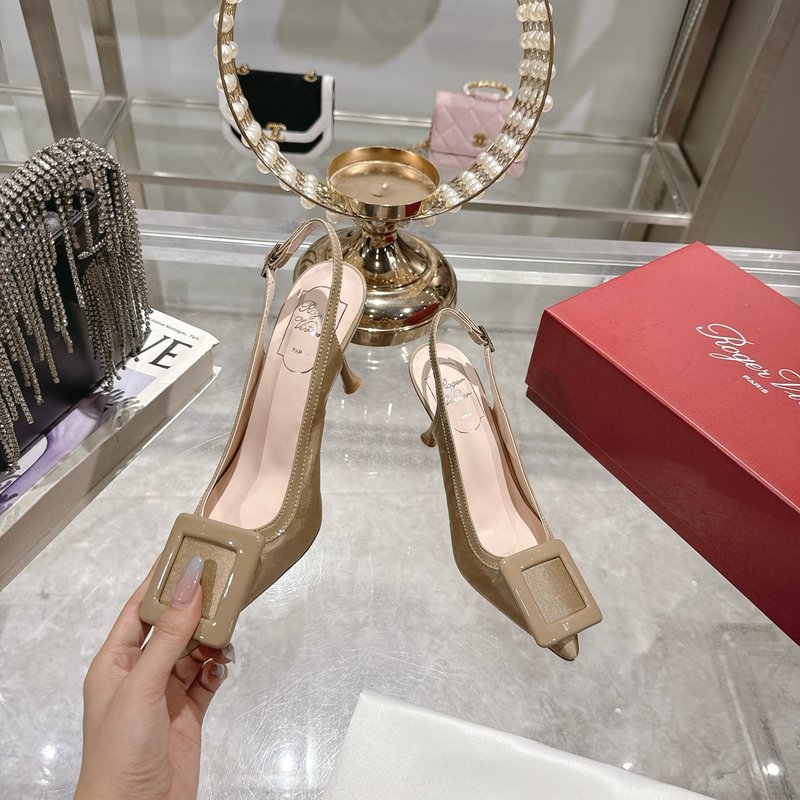RV 스타일 버클 하이힐 샌들 우아한 통근 001-258953