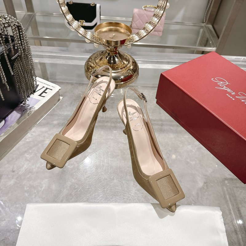 RV 스타일 버클 하이힐 샌들 우아한 통근 001-258953