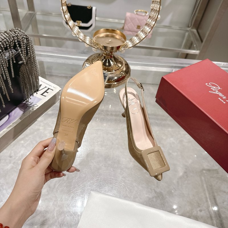 RV 스타일 버클 하이힐 샌들 우아한 통근 001-258953