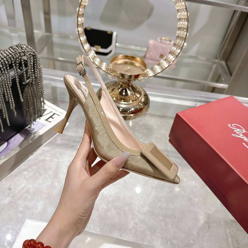 RV 스타일 버클 하이힐 샌들 우아한 통근 001-258953