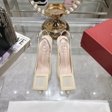 RV 스타일 버클 하이힐 샌들 우아한 통근 001-258955