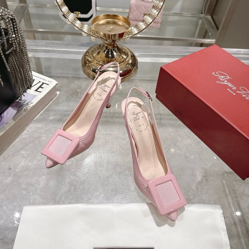 RV 스타일 버클 하이힐 샌들 우아한 통근 001-258957