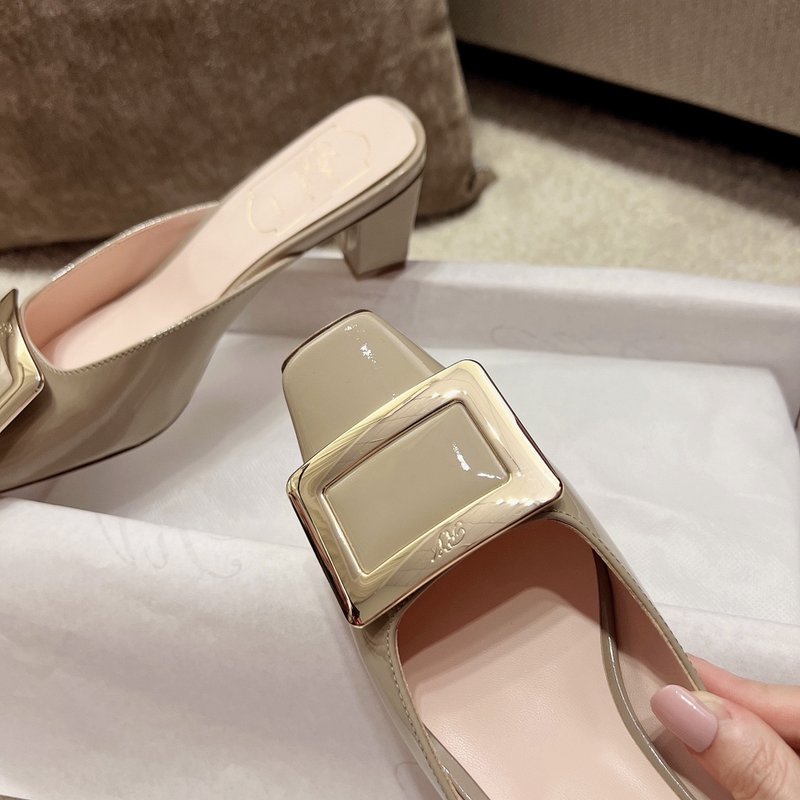스퀘어 토 뮬 샌들 001-258988