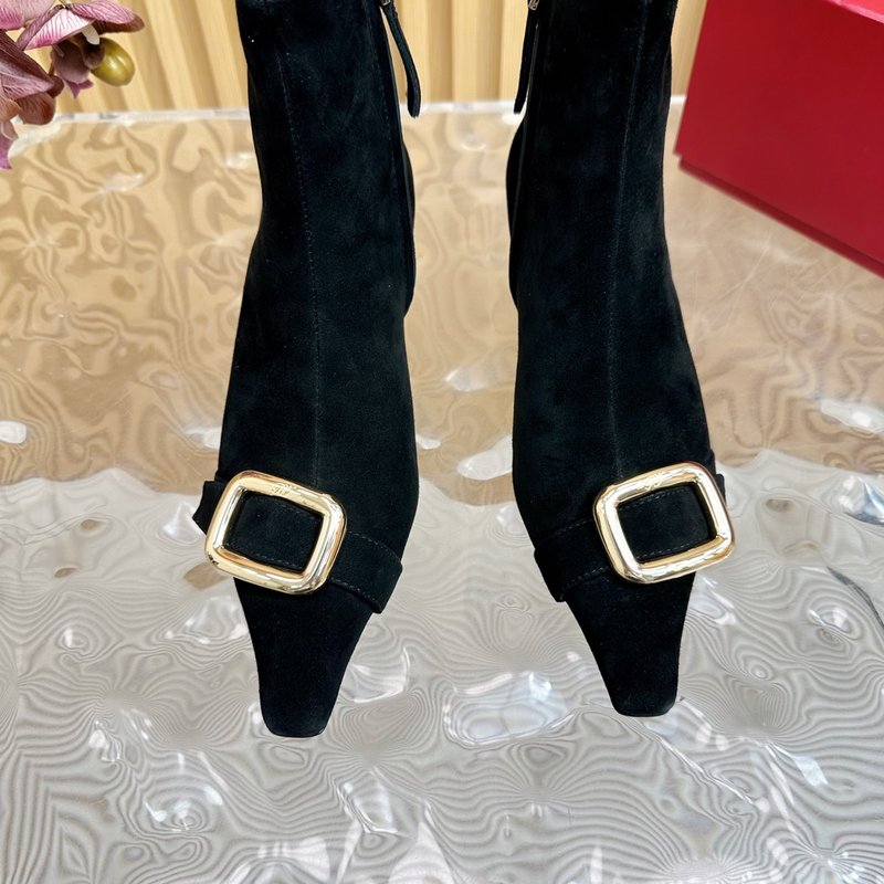 로저 비비에 클래식 버클 두꺼운 밑창 앵클부츠 001-259098