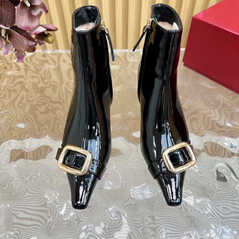 로저 비비에 클래식 버클 두꺼운 밑단 부츠 001-259100