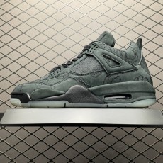 KAWS 콜라보 AJ4 블랙 스웨이드 남성 농구화 001-259443