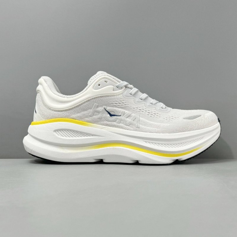 HOKA 본디 9 화이트/옐로우 로우탑 러닝화 001-259531