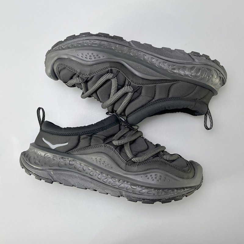 HOKA 남성용 블랙 하프 슬리퍼 면화 신발 001-260370