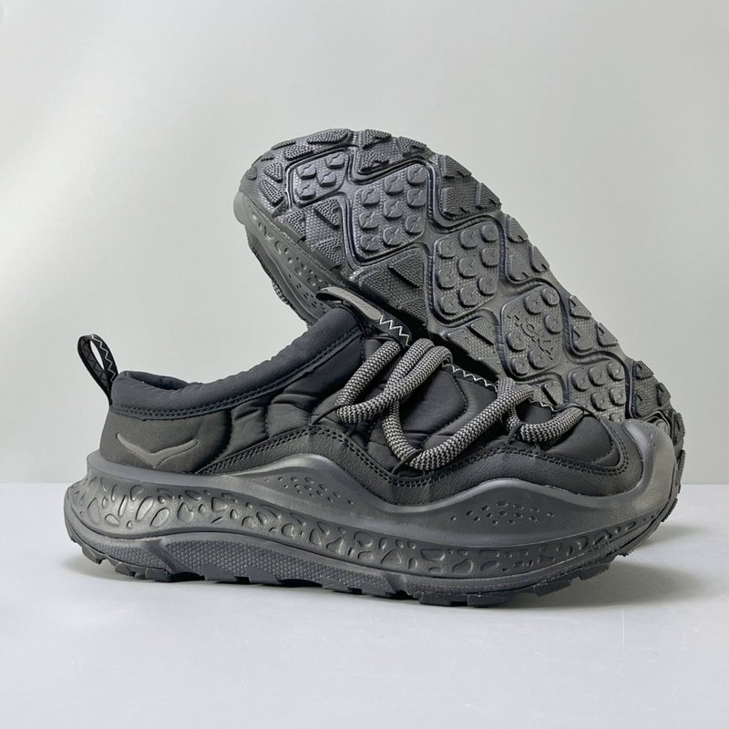 HOKA 남성용 블랙 하프 슬리퍼 면화 신발 001-260370
