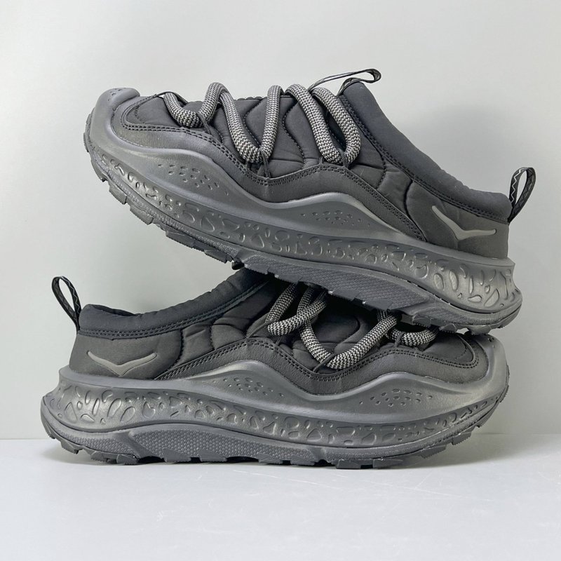 HOKA 남성용 블랙 하프 슬리퍼 면화 신발 001-260370