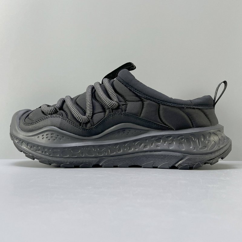 HOKA 남성용 블랙 하프 슬리퍼 면화 신발 001-260370