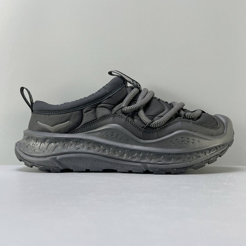 HOKA 남성용 블랙 하프 슬리퍼 면화 신발 001-260370