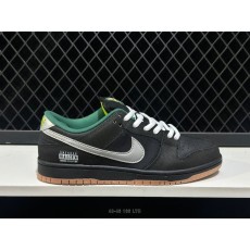 나이키 덩크 SB 로우 블랙 실버 패브릭 스니커즈 001-260623