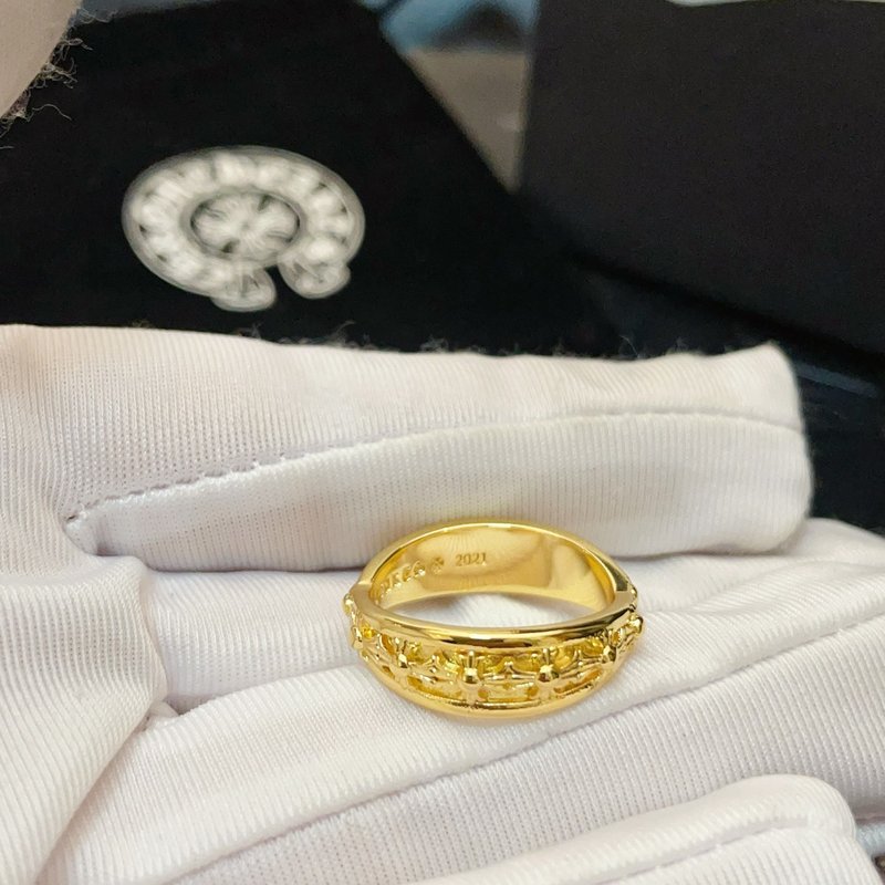 Chrome Hearts 클래식 빈티지 십자가 꽃 반지 001-262264