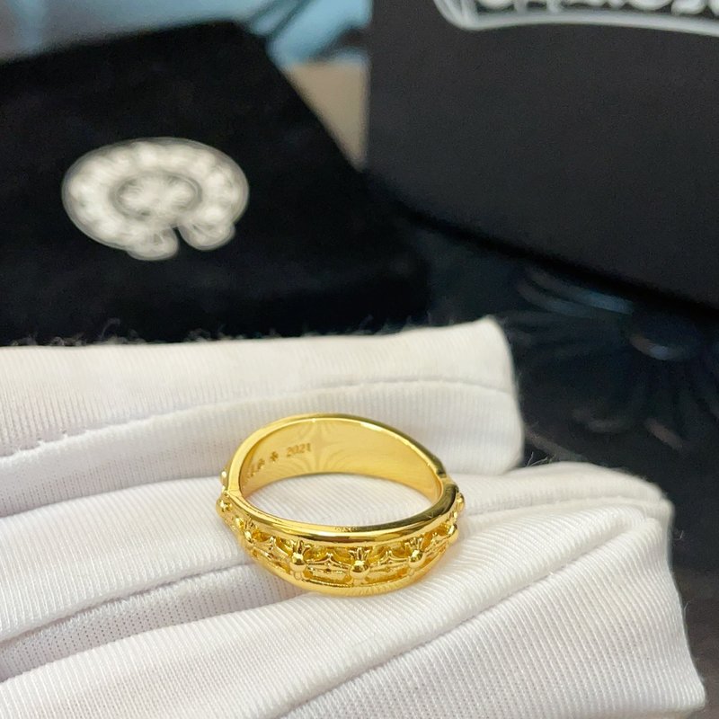 Chrome Hearts 클래식 빈티지 십자가 꽃 반지 001-262264
