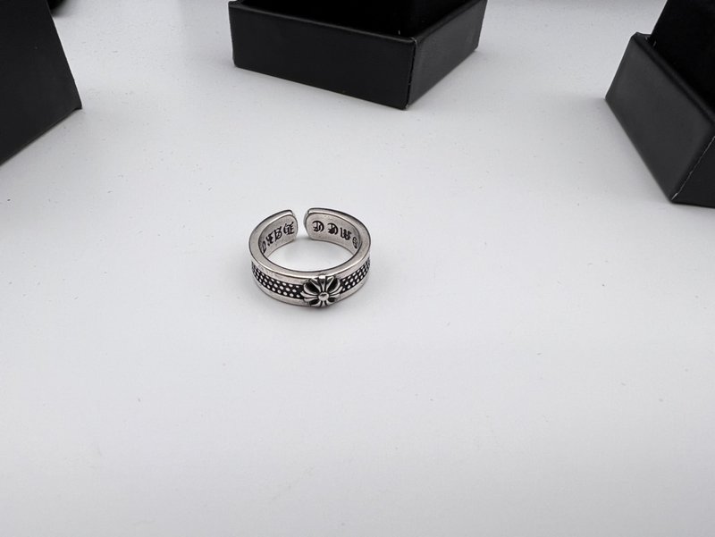 크롬하츠 범문 십자화 오픈 링 001-262271