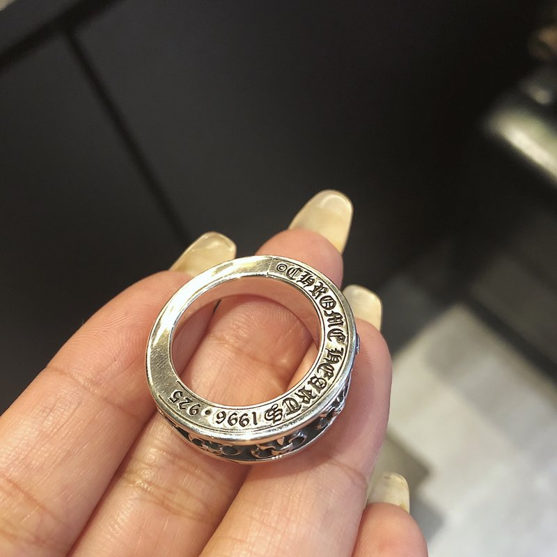 크롬 하츠 비대칭 보이스카우트 플라워 반지 001-262272