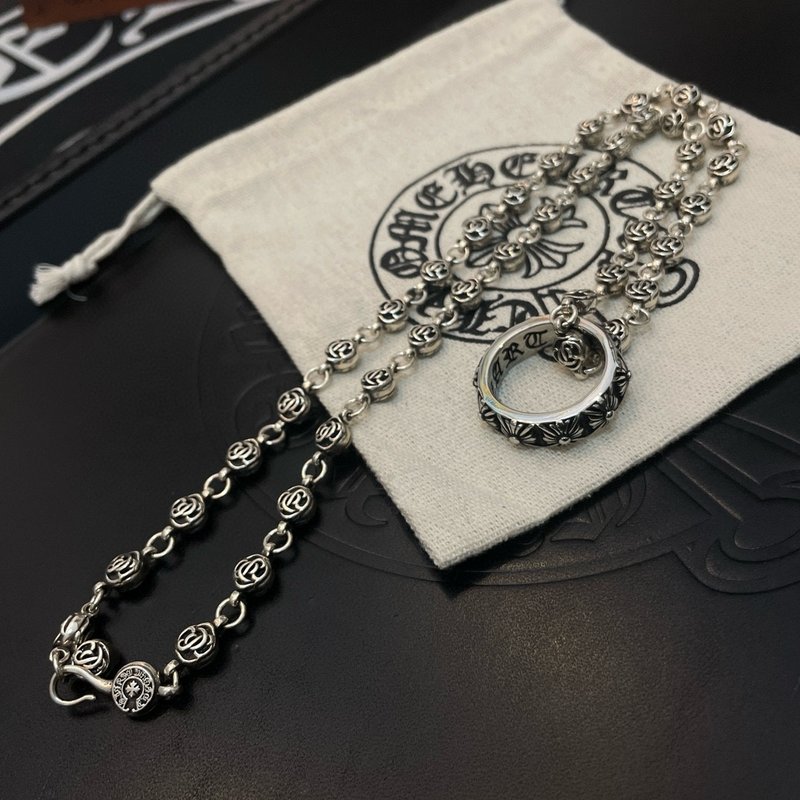 Chrome Hearts 빈티지 멀티 요소 목걸이 반지 001-262286