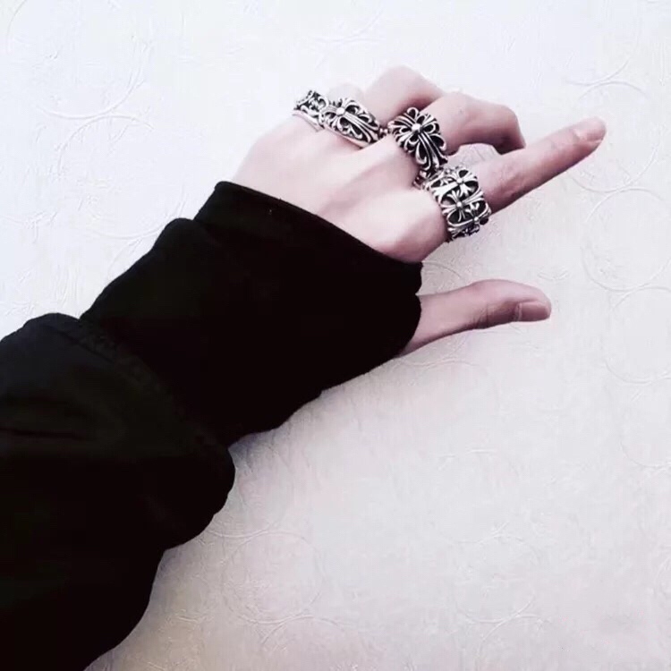 크롬하츠 순은 묘비 반지 001-262288