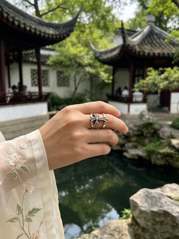 크롬하츠 입체 멀티 크로스 반지 001-262307
