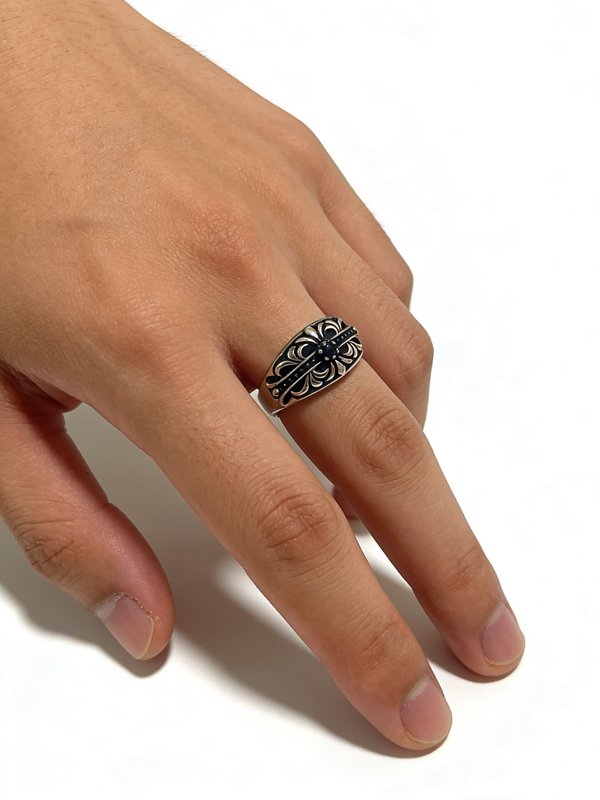 Chrome Hearts 입체 멀티 크로스 실버 반지 001-262325