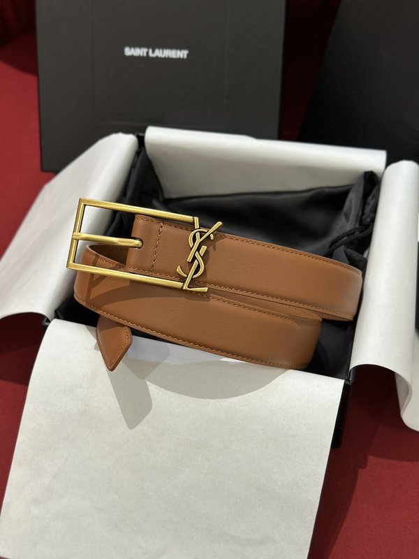 생로랑 YSL 여성용 빈티지 가죽 벨트 001-262365