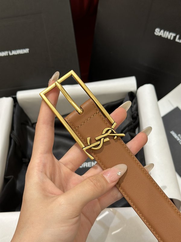 생로랑 YSL 여성용 빈티지 가죽 벨트 001-262365