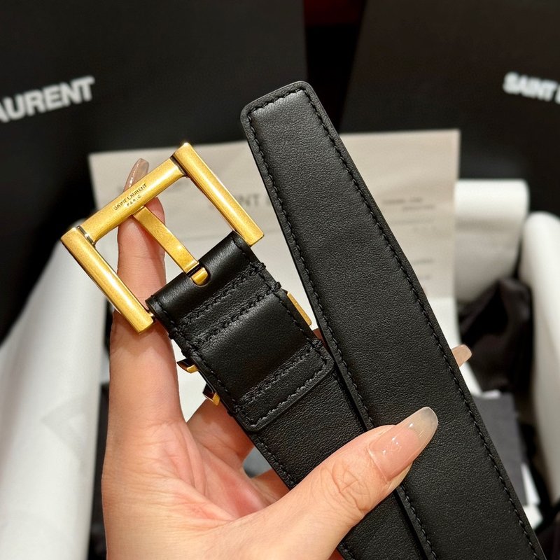 YSL 생로랑 여성용 빈티지 금속 버클 벨트 001-262373