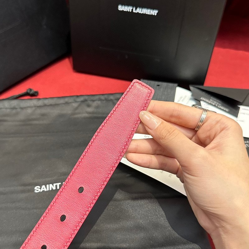 이브생로랑 YSL 여성용 빈티지 조각 금속 버클 벨트 001-262375
