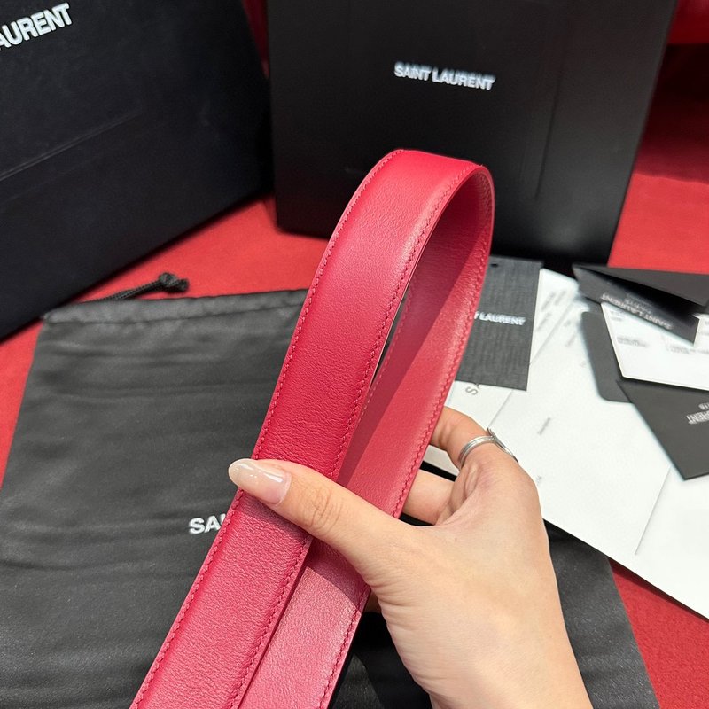 이브생로랑 YSL 여성용 빈티지 조각 금속 버클 벨트 001-262375