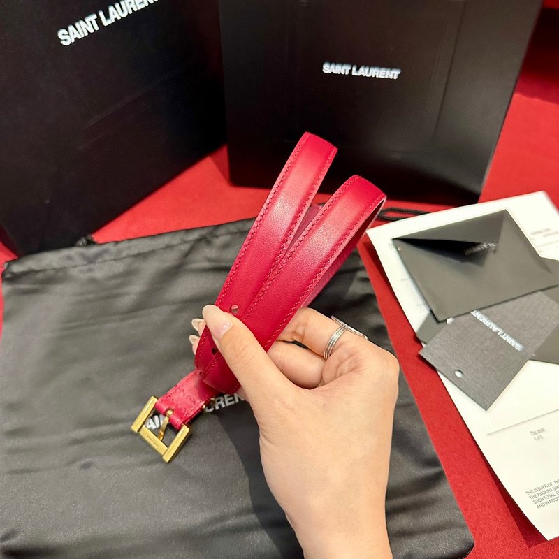 YSL 생로랑 여성용 빈티지 조각 금속 버클 벨트 001-262376