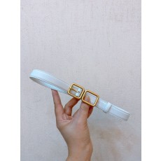 YSL 소 가죽 더블 버클 슬림 벨트 001-262386