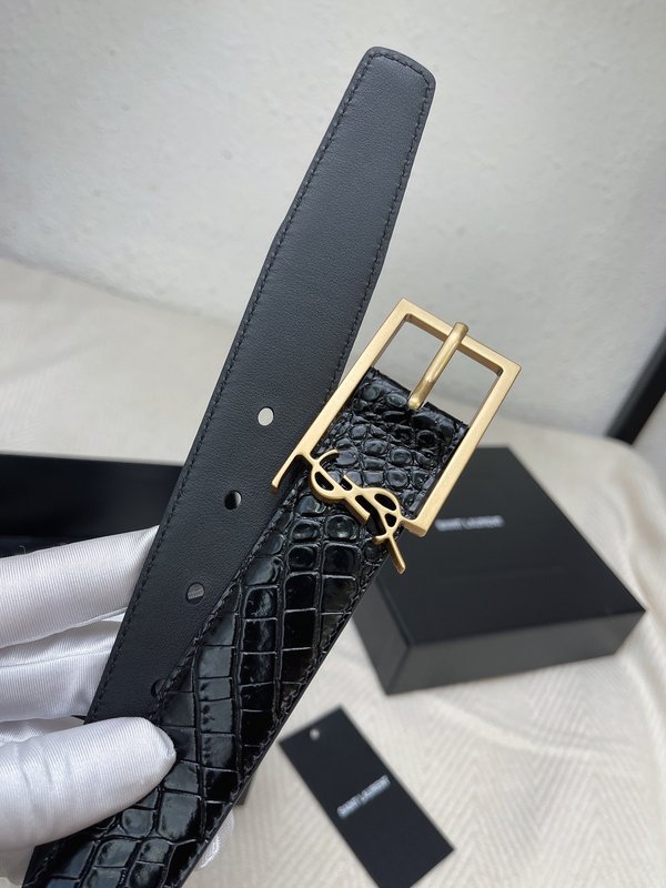 생로랑 YSL 클래식 여성 벨트 블랙 001-262397