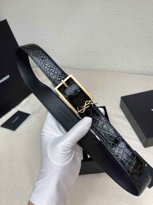 생로랑 YSL 클래식 여성 벨트 블랙 001-262397