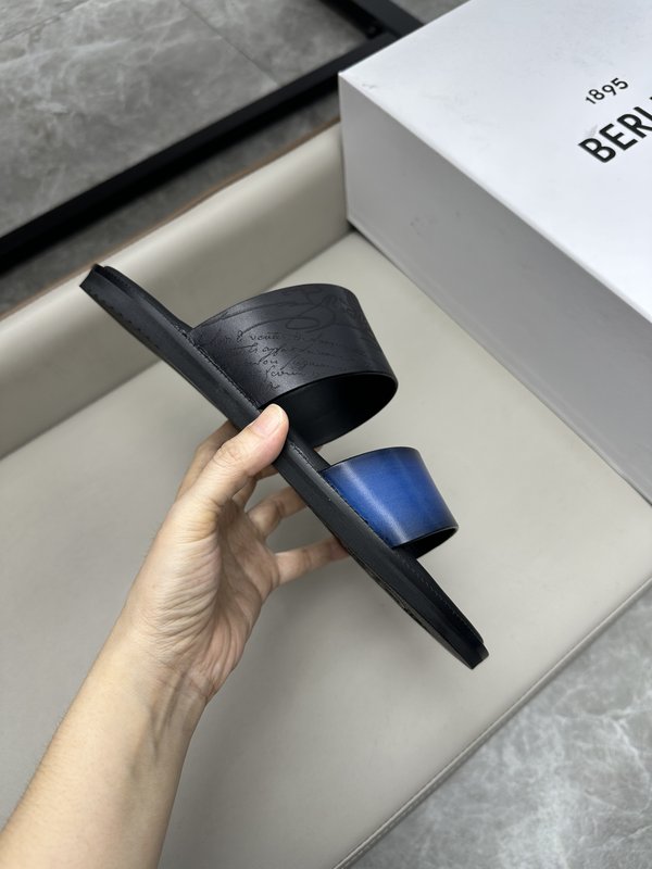 벨루티 남성 가죽 수제 염색 슬리퍼 001-262514