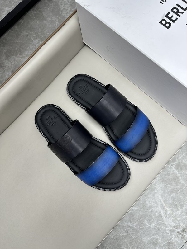 벨루티 남성 가죽 수제 염색 슬리퍼 001-262514