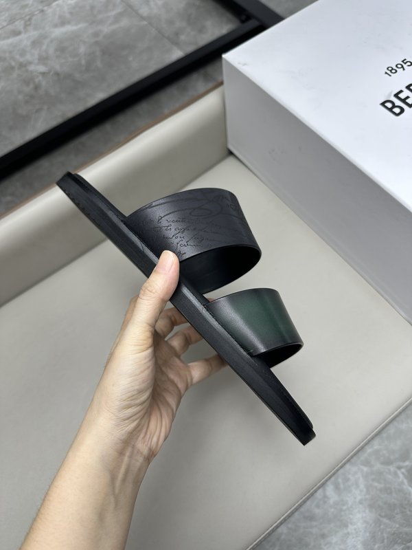 벨루티 남성용 프리미엄 수제 가죽 슬리퍼 001-262515