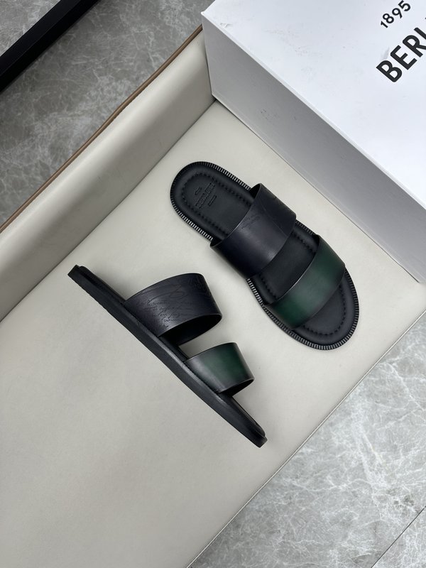 벨루티 남성용 프리미엄 수제 가죽 슬리퍼 001-262515