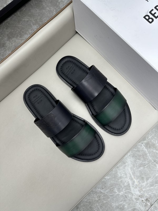 벨루티 남성용 프리미엄 수제 가죽 슬리퍼 001-262515