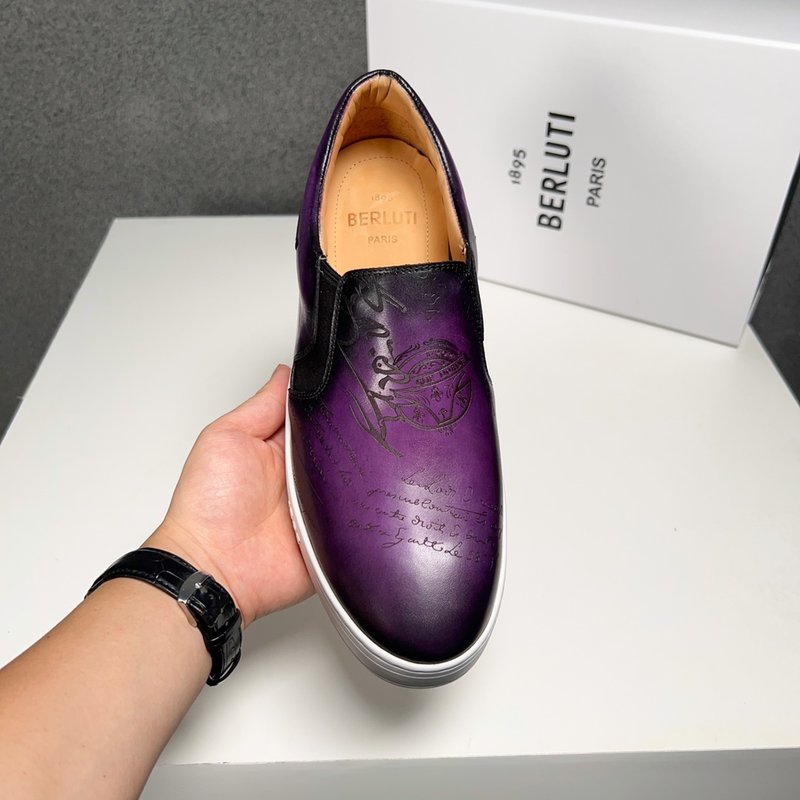 Berluti 벨루티 남성 퍼플 수제 스니커즈 001-262557