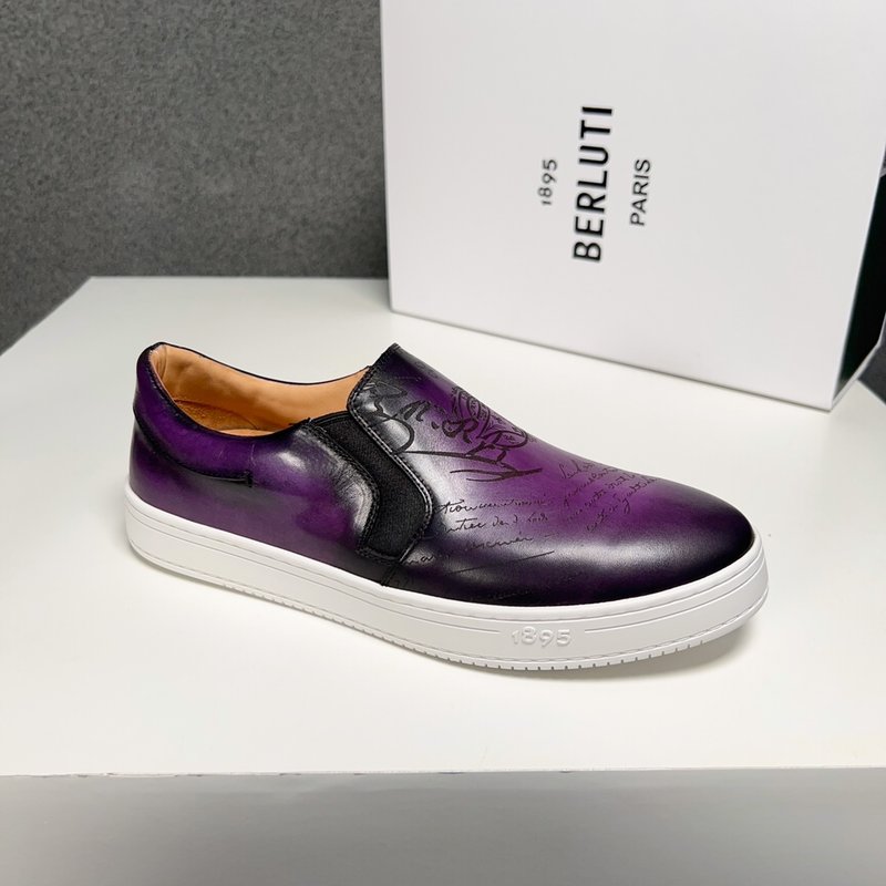 Berluti 벨루티 남성 퍼플 수제 스니커즈 001-262557