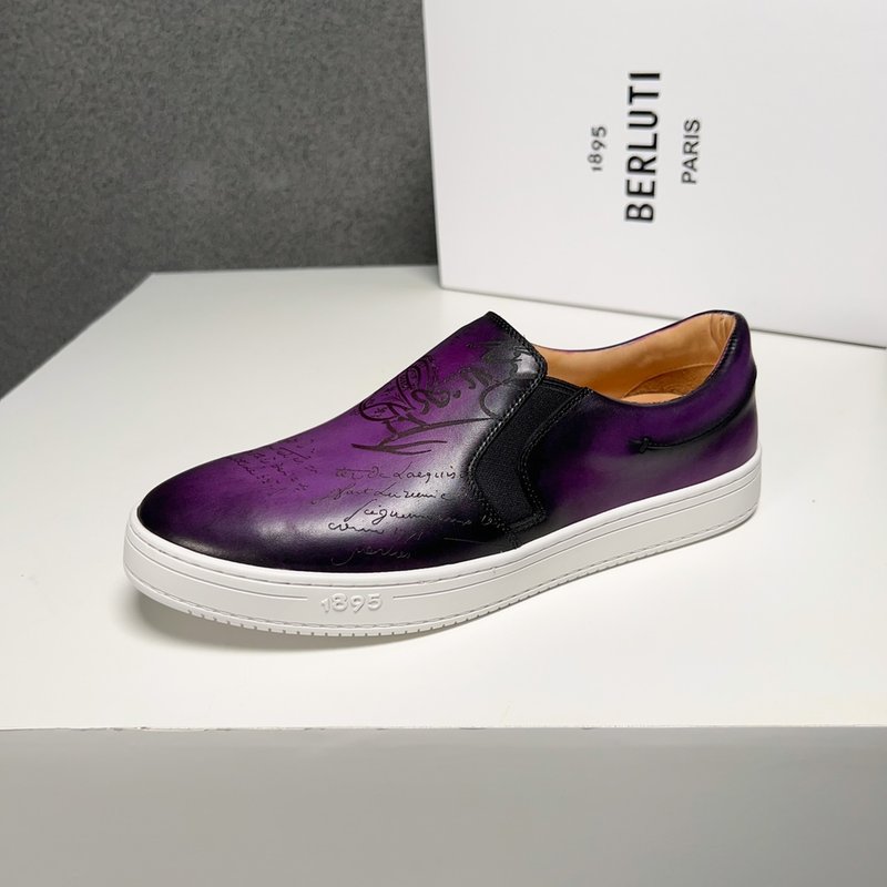 Berluti 벨루티 남성 퍼플 수제 스니커즈 001-262557