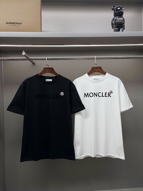 몽클레어 로고 패치 프린팅 반팔 티셔츠 001-262916