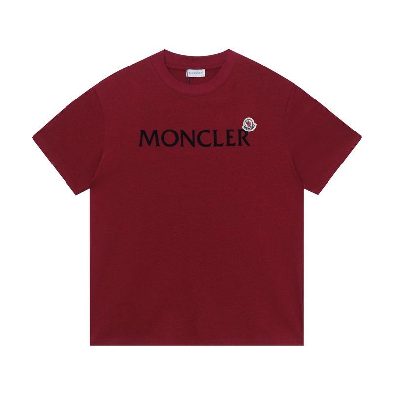 몽클레르 이중 사면 순면 프린팅 반팔 티셔츠 001-262963