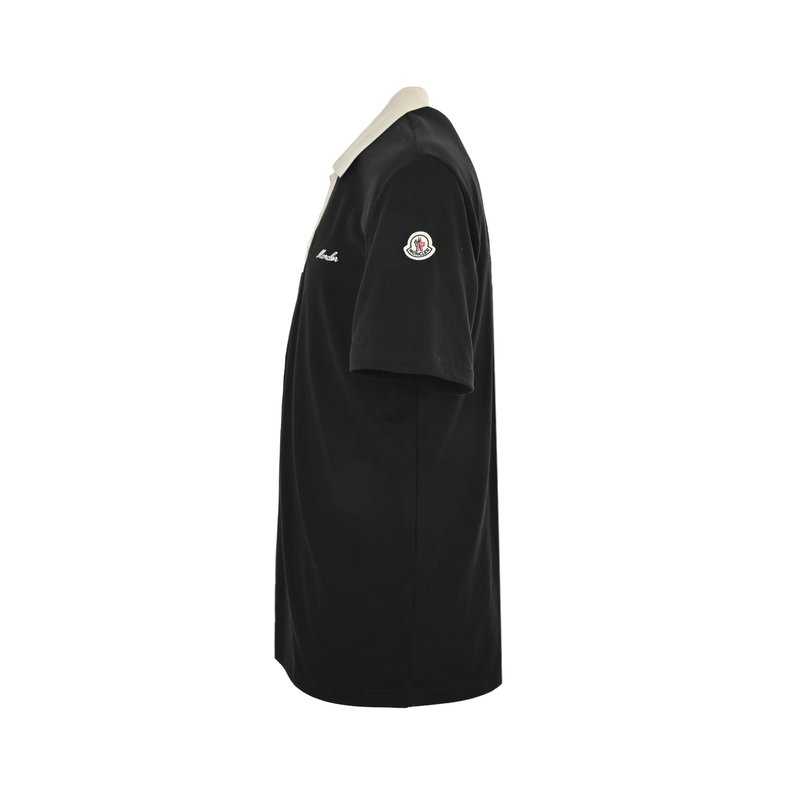 몽클레르 자수 컬러 블록 단추 폴로 반팔 001-263079