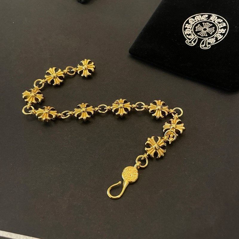 Chrome Hearts 금색 복고 십자가 팔찌 001-263169